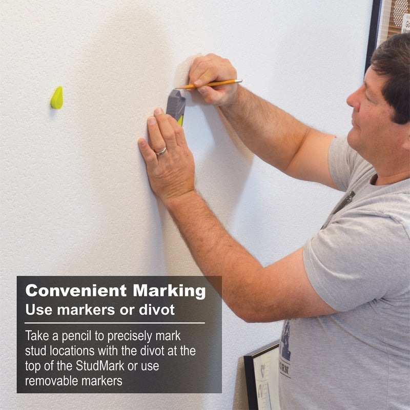 Calculated Industries 7310 StudMark Magnetic Stud Finder with 2 Removable Magnet Markers | Finds & Marks up to 3 Stud Locations | Updated 2020 More Powerful Rare Earth Magnets, No Batteries Needed - Image 5